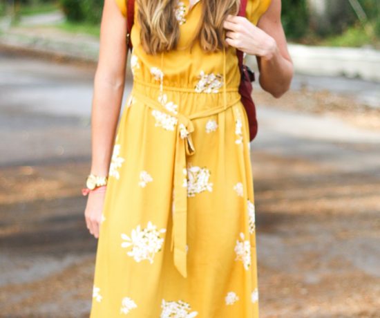 Mustard Yellow LOFT Dress