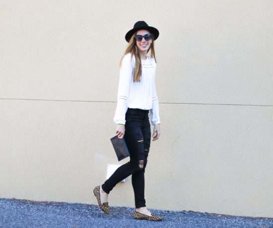 The Perfect Distressed Black Jeans