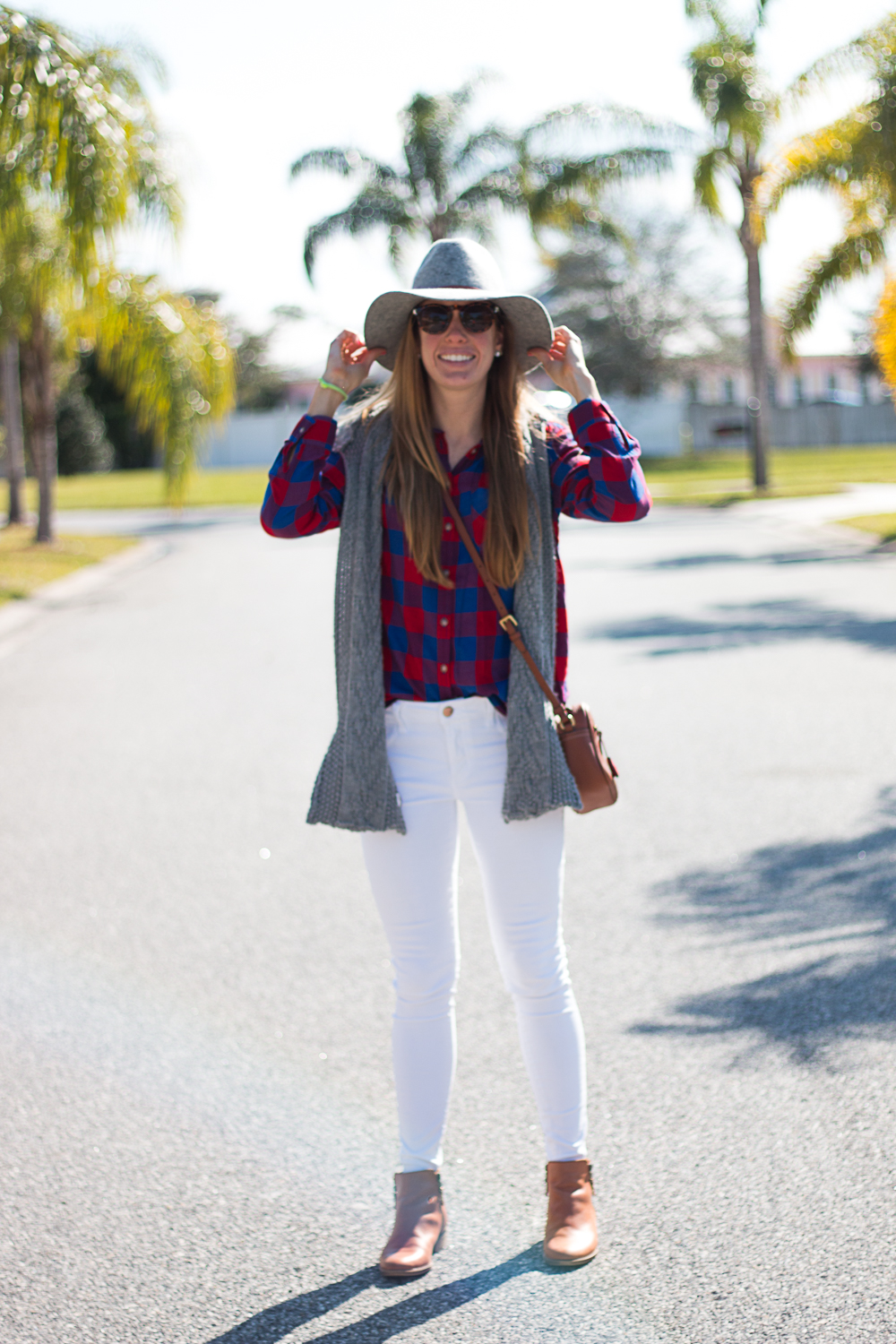 White Jeans and Plaid-1