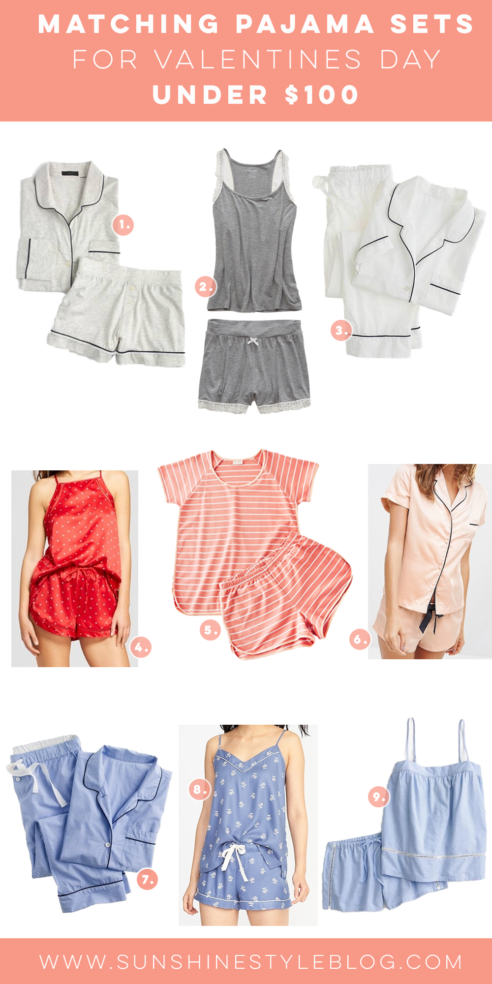 Cute and Cozy Matching Pajama Sets for Valentines DayUnder $100