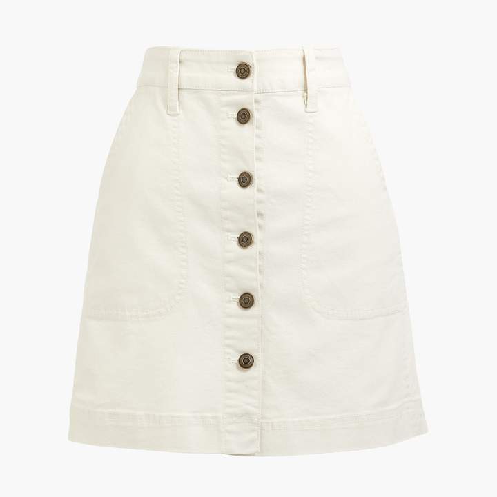 J.Crew Factory 24 Hour Flash Sale / White Button Up Skirt