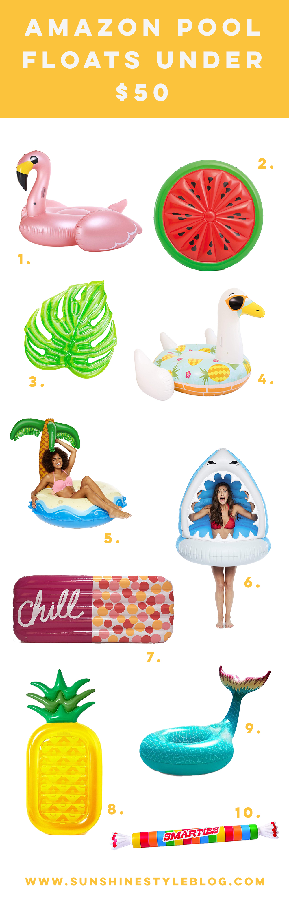 Amazon Pool Floats Under $50 | Summer Pool Floats | Flamingo Pool Float | Best Pool Floats 2019 - Sunshine Style