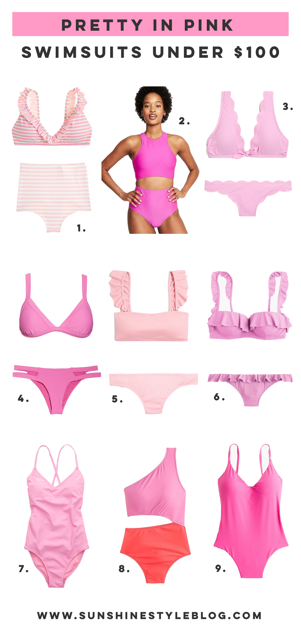Pink Swimsuits for Summer | Summer Swimsuits 2019 | Summer Swimwear #beach #bikini #swimsuit #summer