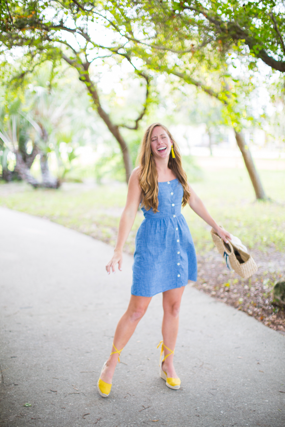 Affordable Chambray Button Up Dresses for Summer, J.Crew Button Up Dress - Sunshine Style, A Florida Fashion Blog