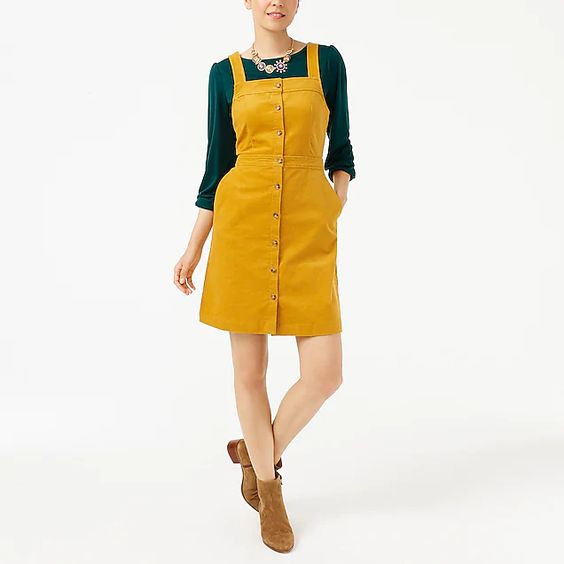 J.Crew Factory Corduroy Button Down Dress / Fall Trends- Sunshine Style, A Florida Based Fashion Blog