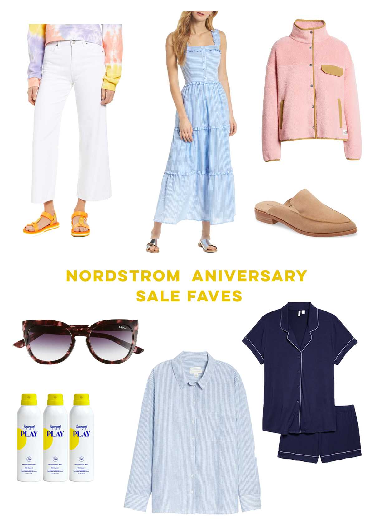 Nordstrom Anniversary Sale Favorites 2020 / Matching Pajama Set / Gal Meets Glam Dress / Backless Loafer / Tortoise Sunglasses / Supergoop Sunscreen - Sunshine Style, A Classic Fashion and Coastal Lifestyle Blog by Katie