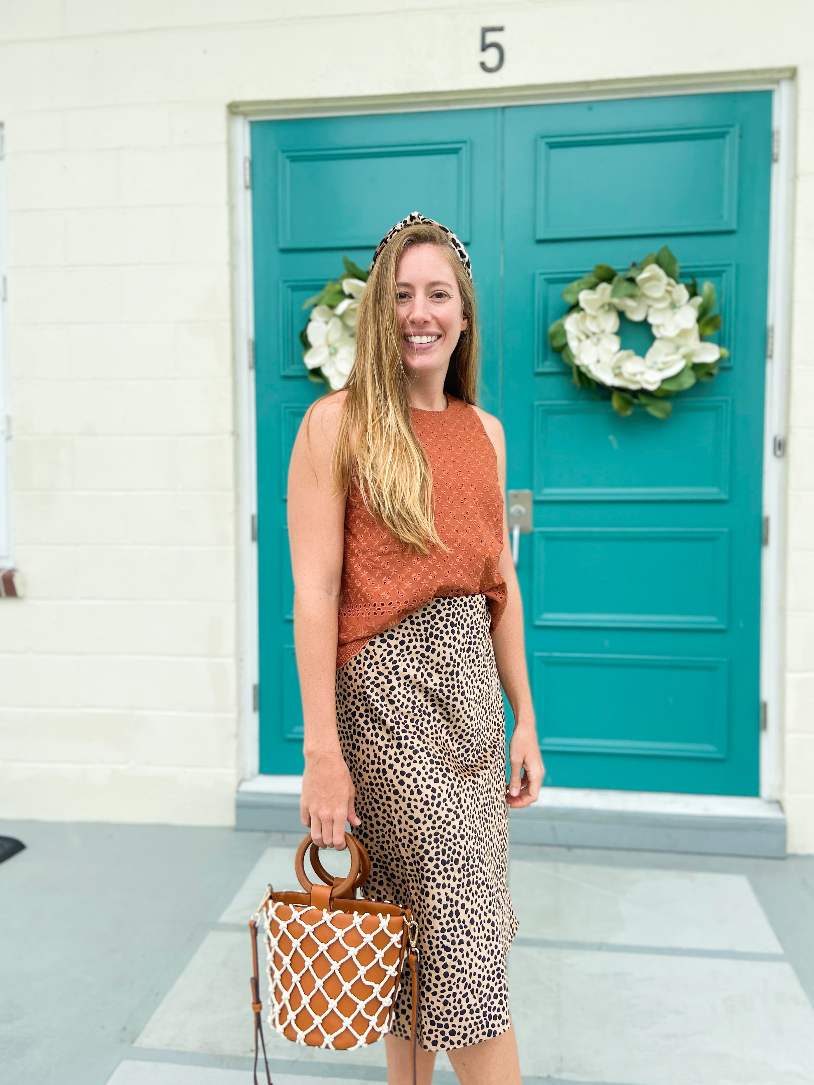 3 Ways to Style a Leopard Skirt for Fall / Warm Weather Fall Outfits / Fall Transition Outfits / Cute Fall Outfits / Modest Winter Outfits / Leopard Skirt Outfit Fall / Autumn Skirt Outfit - Sunshine Style, A Florida Fashion and Lifestyle Blog by Katie