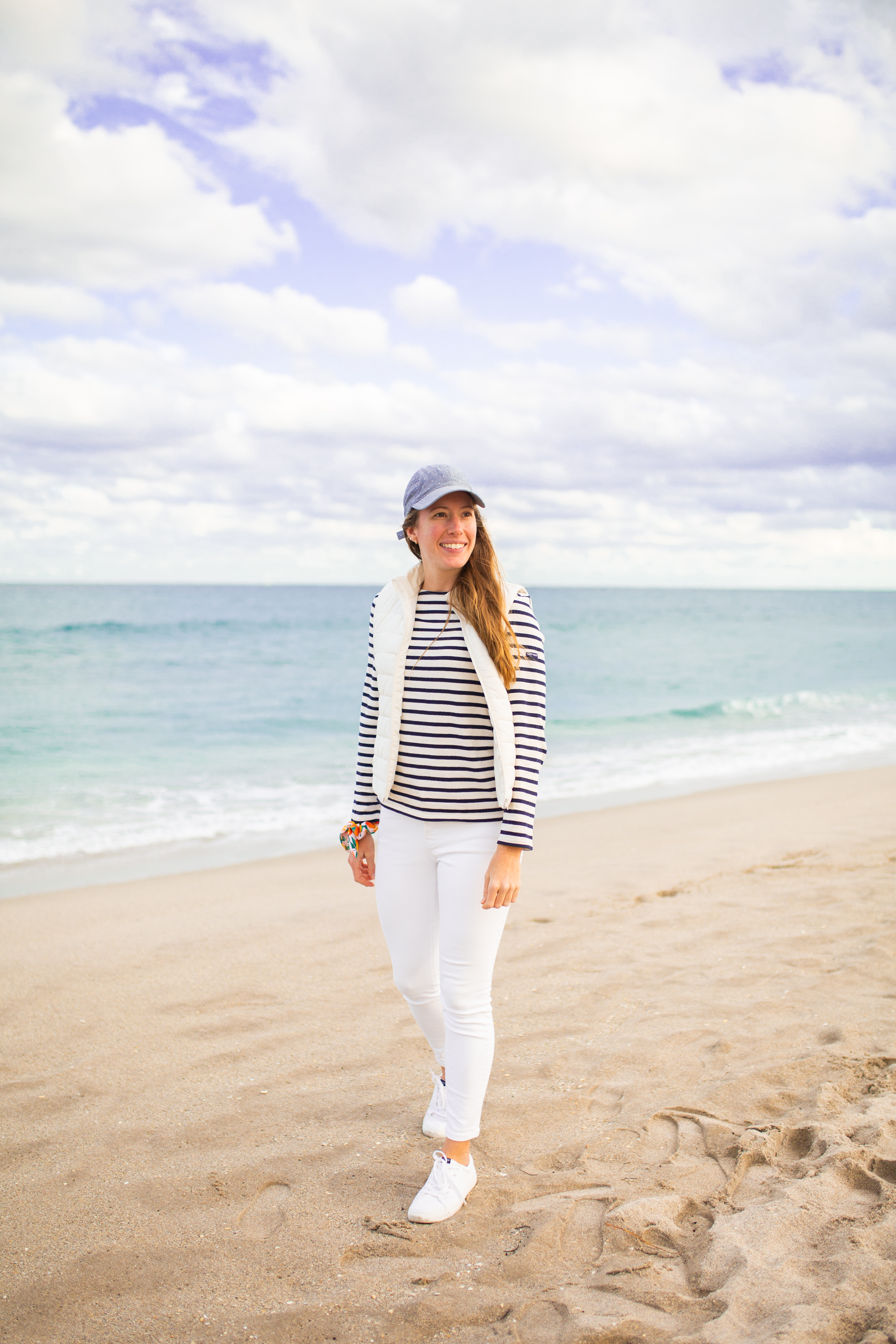 Saint James Breton Striped Shirt / American Style / Classic Style / Casual Outfit / How to Wear a Striped Top / White Jeans / Beach Style / Beach Outfit - Sunshine Style, A Florida Based Fashion Blog by Katie 