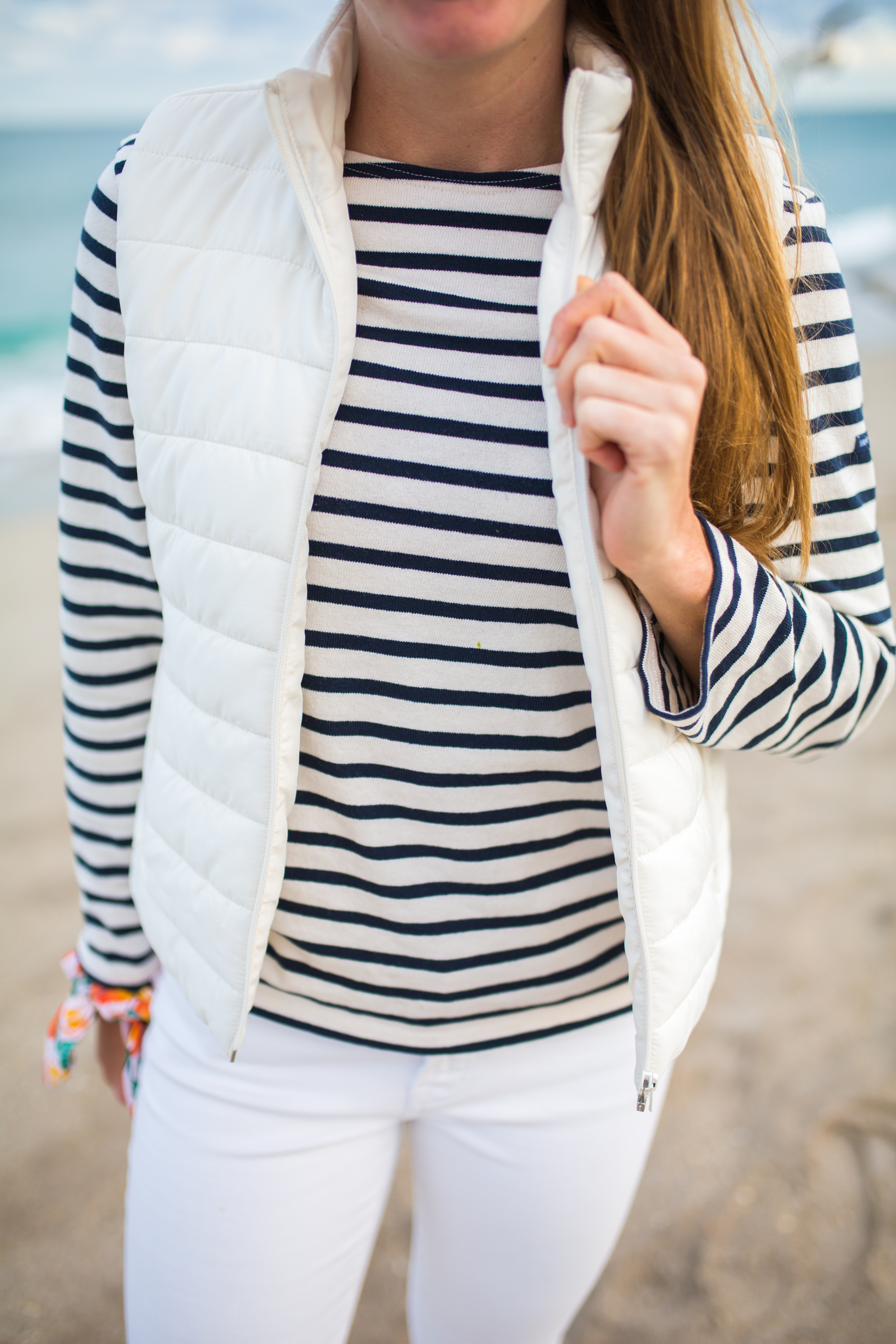 Saint James Breton Striped Shirt / American Style / Classic Style / Casual Outfit / How to Wear a Striped Top / White Jeans / Beach Style / Beach Outfit - Sunshine Style, A Florida Based Fashion Blog by Katie 