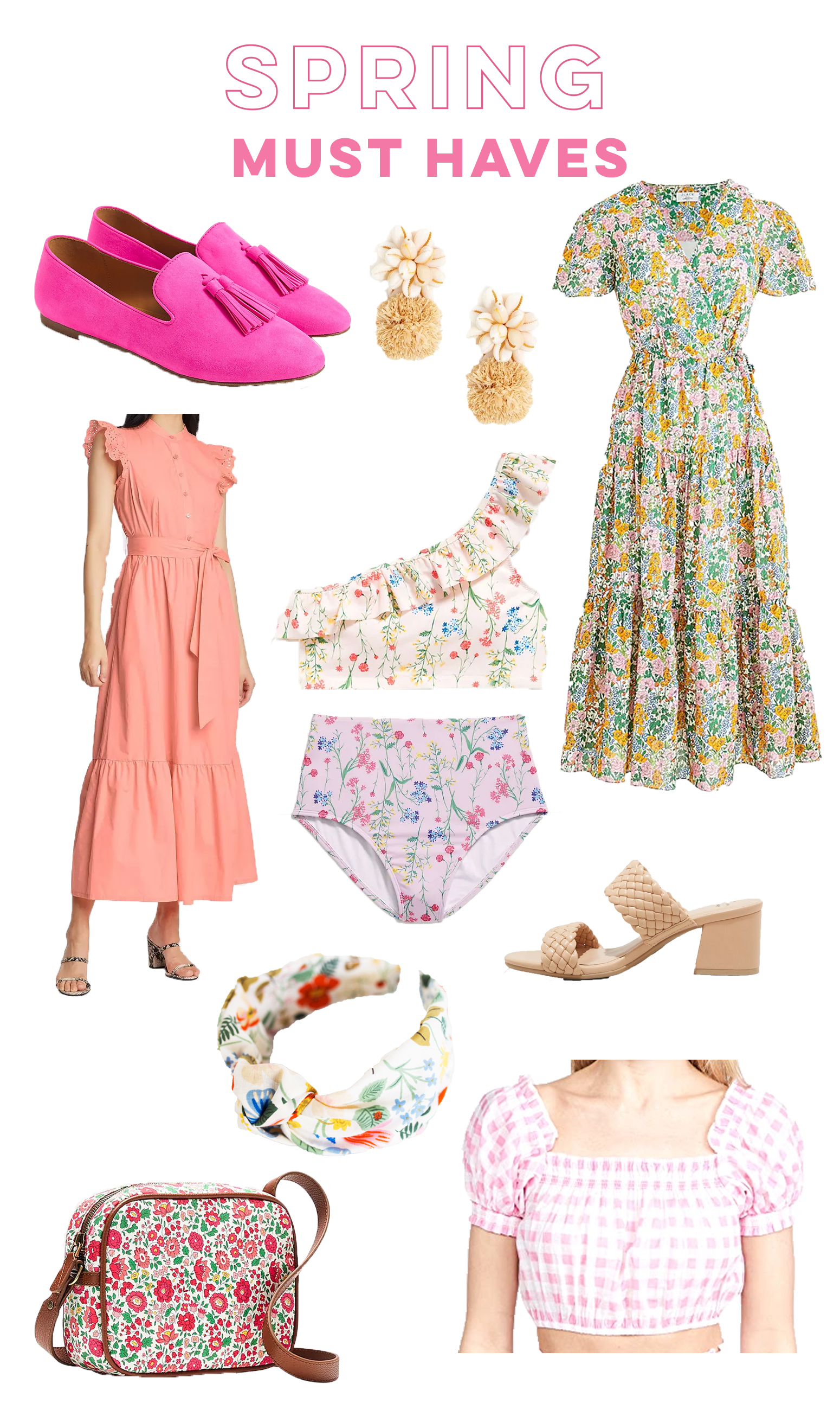 Spring Must Haves / What to Wear this Spring / Floral Dress / Floral Swimsuit / Top Knot Headband / Spring Outfit Inspiration - Sunshine Style, A Florida Based Fashion Blog by Katie