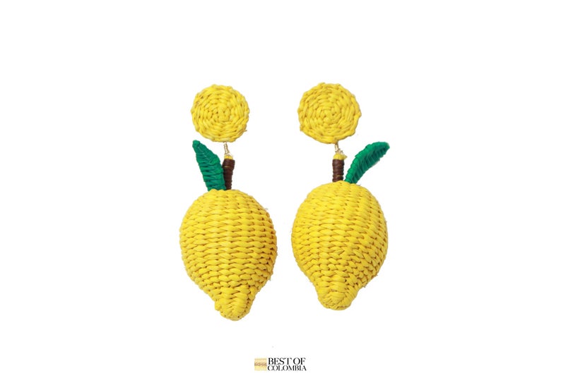 handmade lemon earrings 